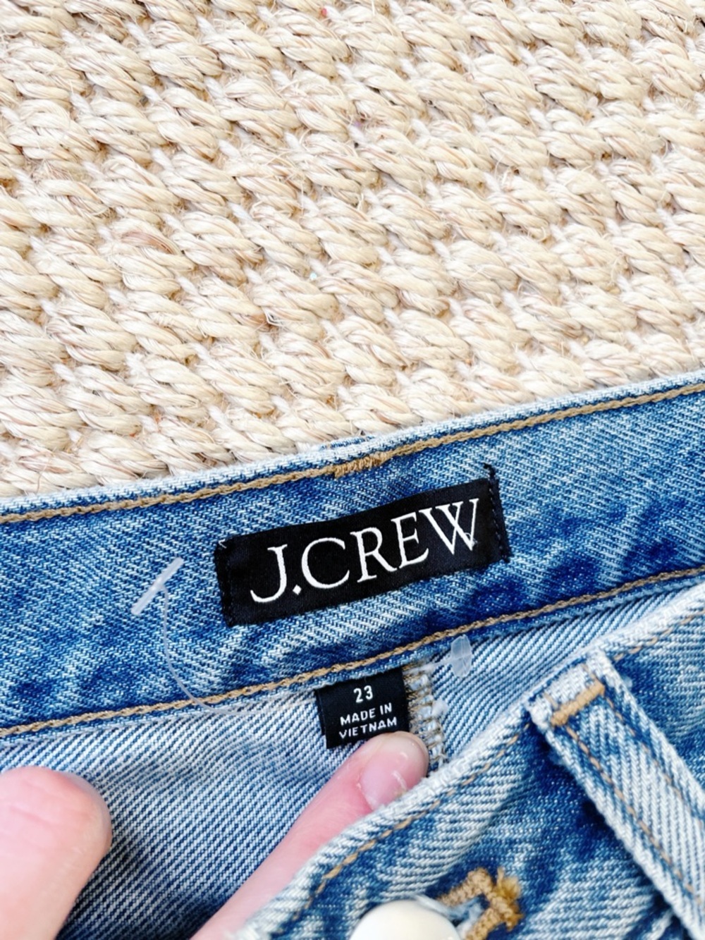 J.Crew Classic Blue Denim Maxi Skirt with Front Slit 23 NWOT - Picture 5 of 9